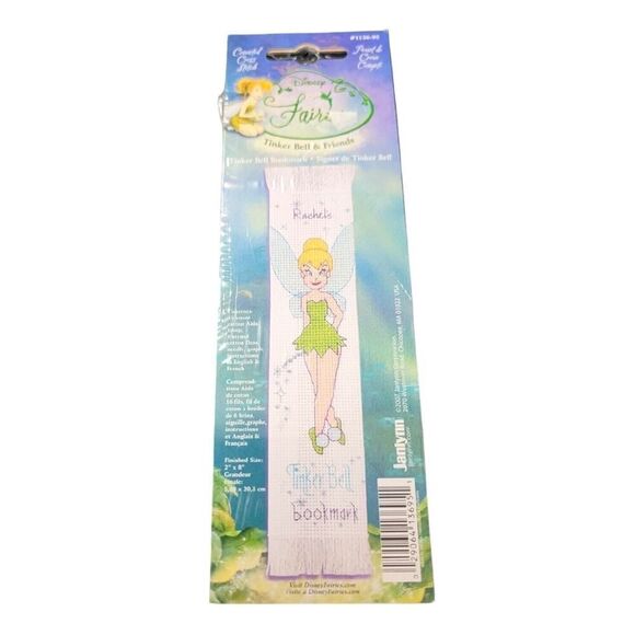Disney Fairies TINKER BELL Bookmark Janlynn Cross Stitch Kit 2 x 8" #1136-95 - Picture 1 of 2